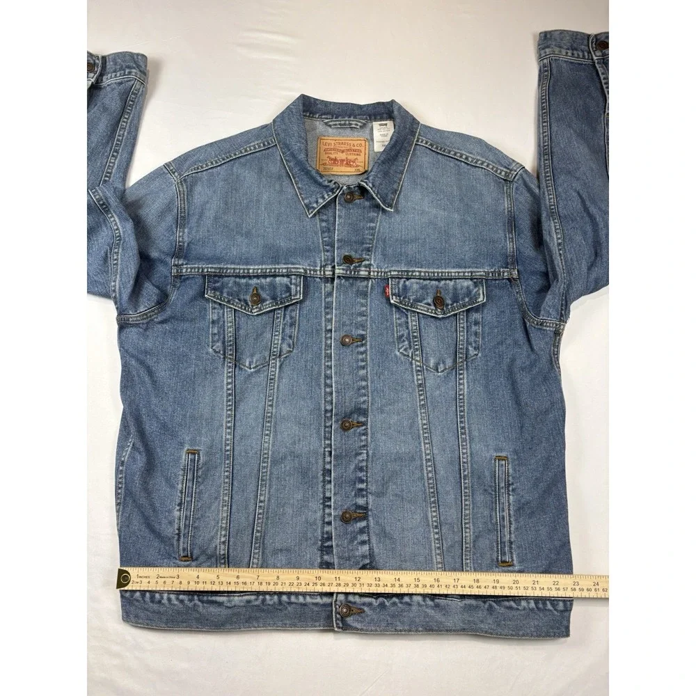 Levis Standard Trucker Blue Jean Denim Jacket 70507 Men XXL